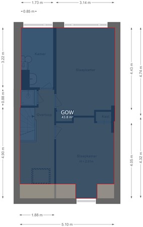Floorplan - Griftkade 7BS, 3572 TX Utrecht